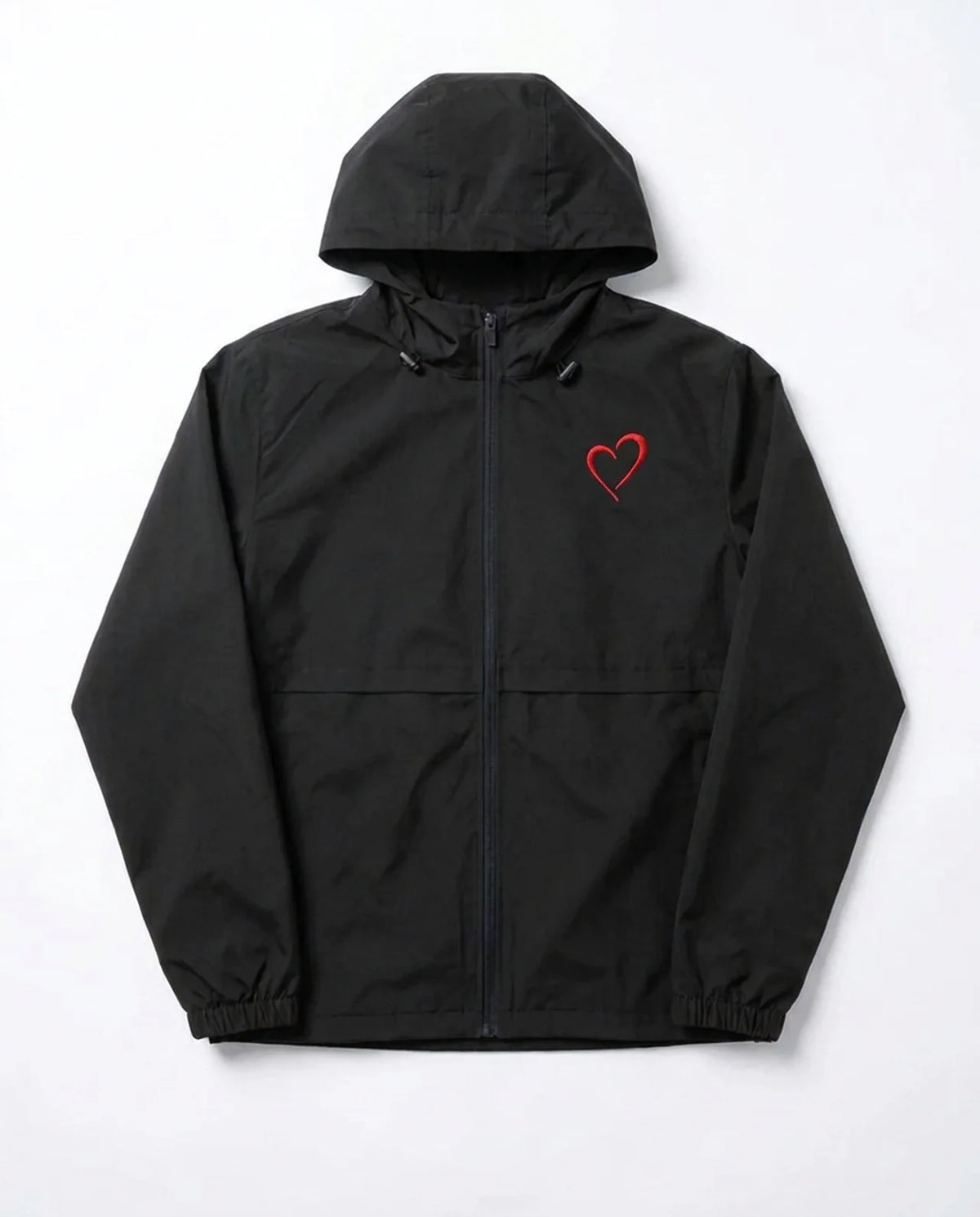Windjacket with Red Logo - Black