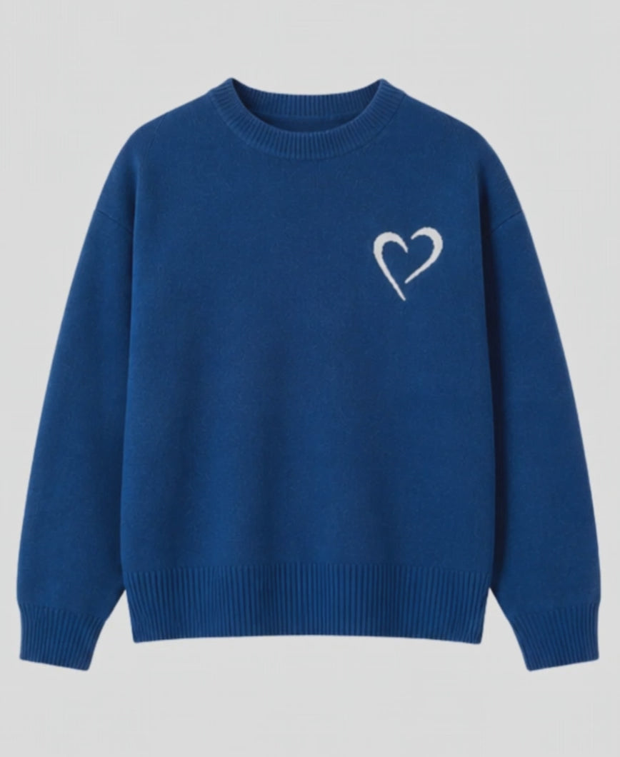 Soft Knit Sweater - Dark Blue