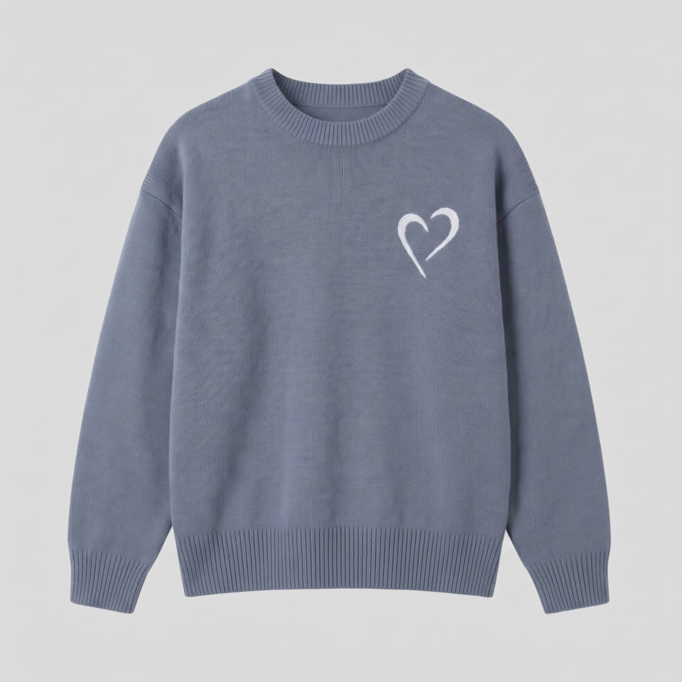 Soft Knit Sweater - Light Grey